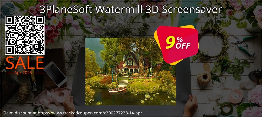 3PlaneSoft Watermill 3D Screensaver coupon on April Fools' Day sales