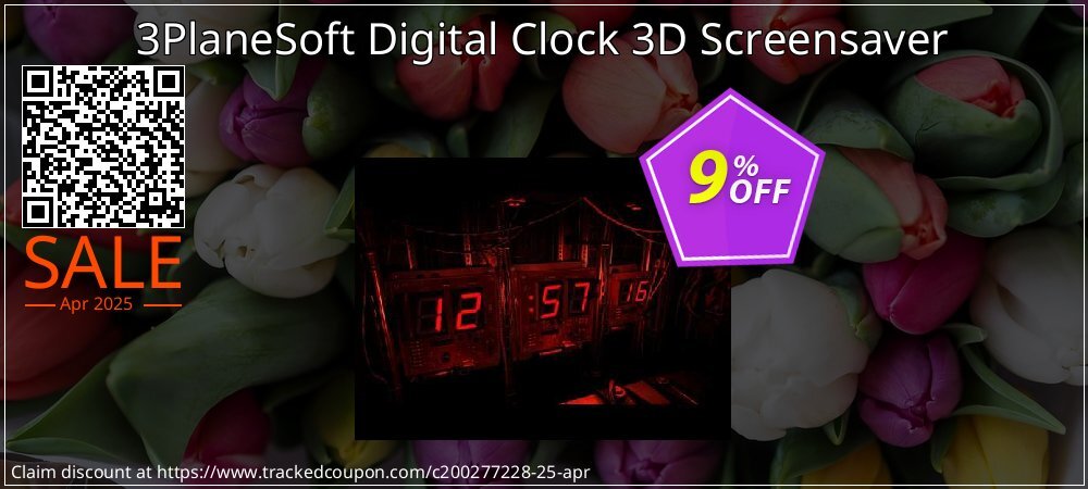 3PlaneSoft Digital Clock 3D Screensaver coupon on Mother Day offering discount