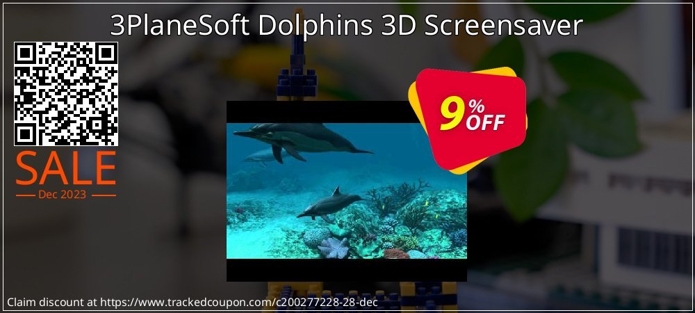 3PlaneSoft Dolphins 3D Screensaver coupon on Virtual Vacation Day offering sales