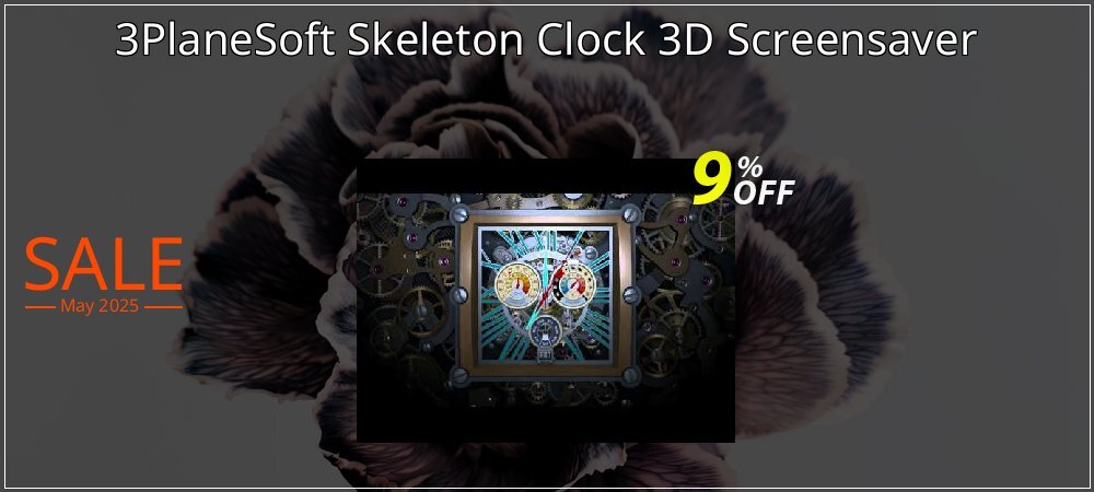 3PlaneSoft Skeleton Clock 3D Screensaver coupon on World Party Day sales