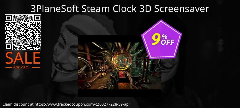 3PlaneSoft Steam Clock 3D Screensaver coupon on World Password Day offer