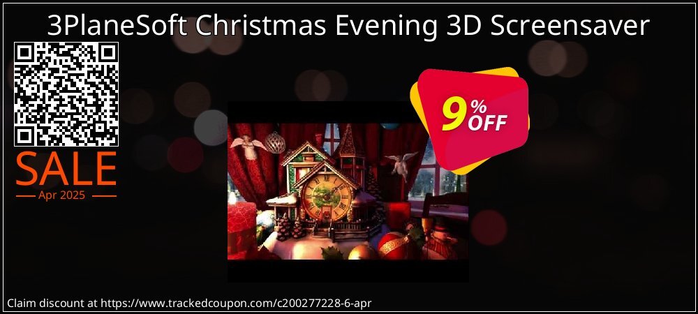 3PlaneSoft Christmas Evening 3D Screensaver coupon on World Party Day offer