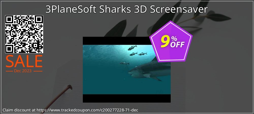 3PlaneSoft Sharks 3D Screensaver coupon on World Party Day offering discount