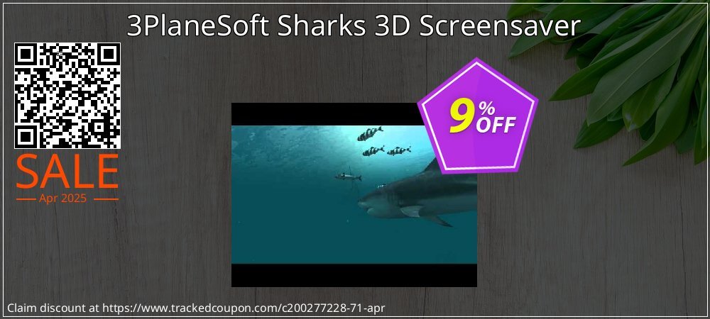 3PlaneSoft Sharks 3D Screensaver coupon on World Party Day offering discount