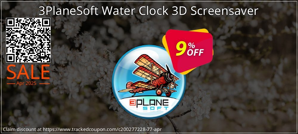 3PlaneSoft Water Clock 3D Screensaver coupon on April Fools Day sales