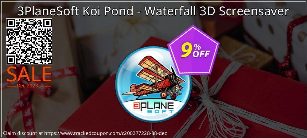 3PlaneSoft Koi Pond - Waterfall 3D Screensaver coupon on Virtual Vacation Day offer