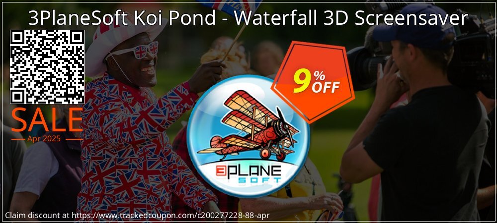 3PlaneSoft Koi Pond - Waterfall 3D Screensaver coupon on Virtual Vacation Day offer