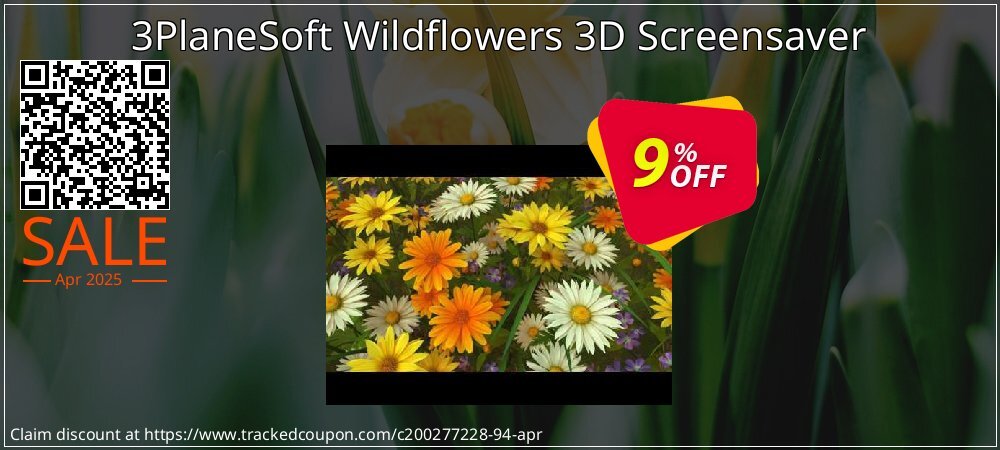 3PlaneSoft Wildflowers 3D Screensaver coupon on April Fools' Day promotions