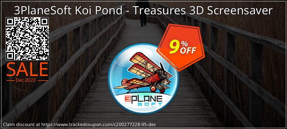 3PlaneSoft Koi Pond - Treasures 3D Screensaver coupon on World Backup Day sales