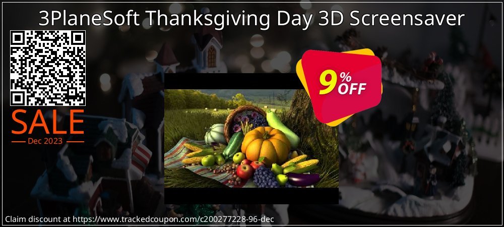3PlaneSoft Thanksgiving Day 3D Screensaver coupon on World Party Day offer