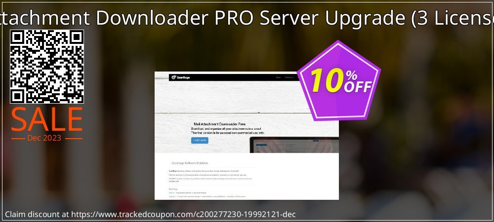 Get 10% OFF Mail Attachment Downloader PRO Server Upgrade (3 License Pack) offering sales