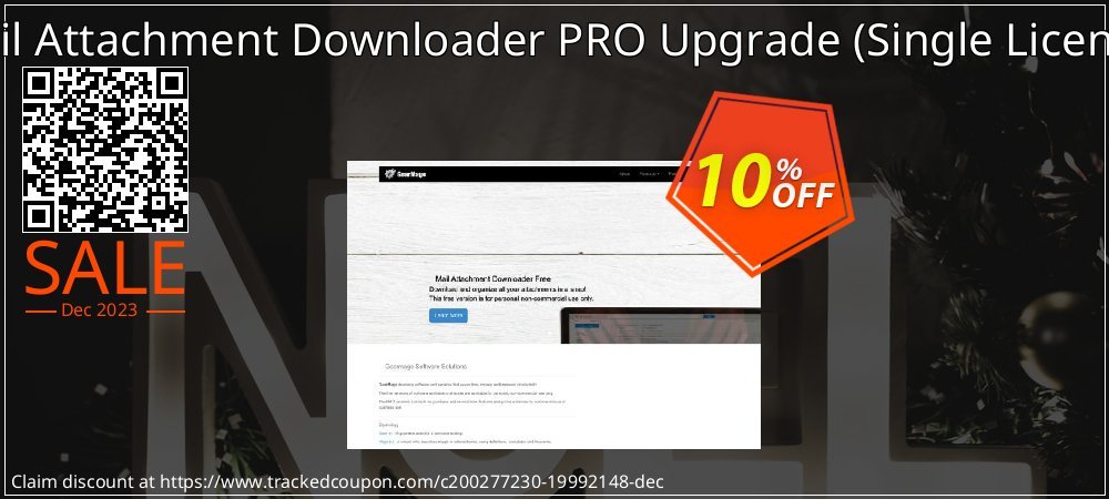 Mail Attachment Downloader PRO Upgrade - Single License  coupon on Virtual Vacation Day offering discount