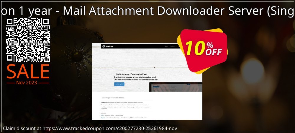 Subscription 1 year - Mail Attachment Downloader Server - Single license  coupon on World Password Day sales