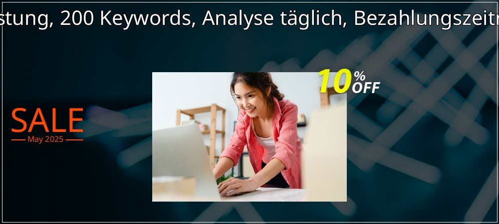 SEO-Dienstleistung, 200 Keywords, Analyse täglich, Bezahlungszeitraum 1 Monat coupon on National Pizza Party Day offer