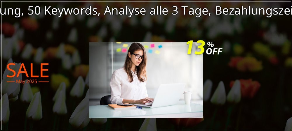 SEO-Dienstleistung, 50 Keywords, Analyse alle 3 Tage, Bezahlungszeitraum 1 Monat coupon on National Pizza Party Day discount