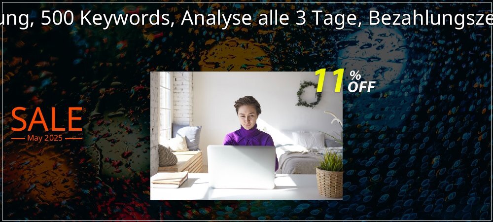 SEO-Dienstleistung, 500 Keywords, Analyse alle 3 Tage, Bezahlungszeitraum 1 Monat coupon on National Pizza Party Day promotions