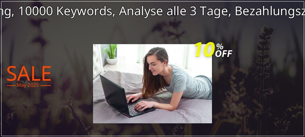 SEO-Dienstleistung, 10000 Keywords, Analyse alle 3 Tage, Bezahlungszeitraum 1 Monat coupon on National Pizza Party Day offering discount