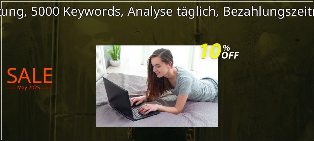 SEO-Dienstleistung, 5000 Keywords, Analyse täglich, Bezahlungszeitraum 3 Monate coupon on National Pizza Party Day offer