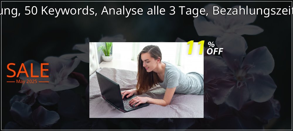 SEO-Dienstleistung, 50 Keywords, Analyse alle 3 Tage, Bezahlungszeitraum 3 Monate coupon on World Whisky Day offering sales
