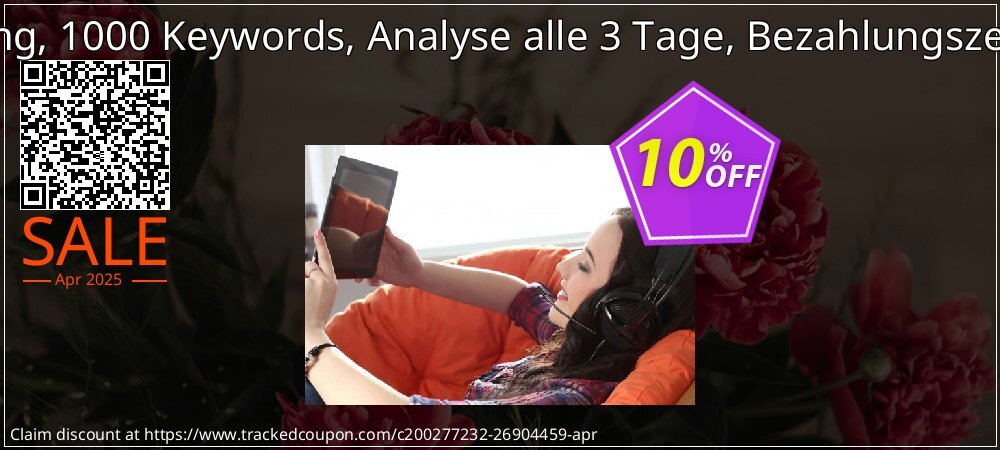 SEO-Dienstleistung, 1000 Keywords, Analyse alle 3 Tage, Bezahlungszeitraum 3 Monate coupon on National Smile Day offering discount