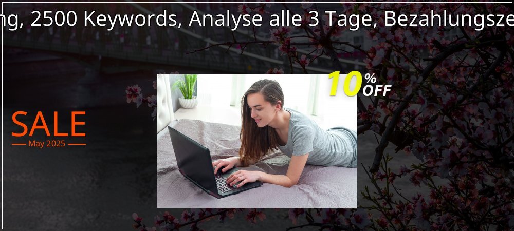 SEO-Dienstleistung, 2500 Keywords, Analyse alle 3 Tage, Bezahlungszeitraum 3 Monate coupon on Mother's Day offering sales