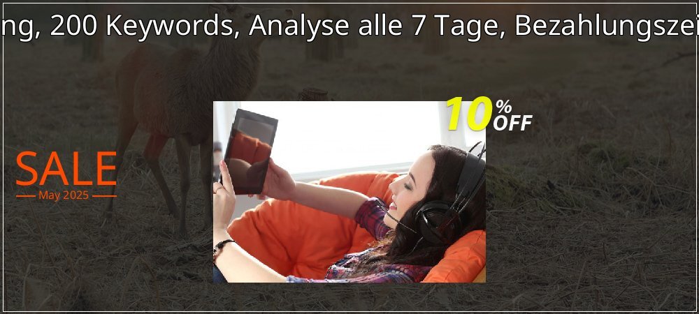 SEO-Dienstleistung, 200 Keywords, Analyse alle 7 Tage, Bezahlungszeitraum 3 Monate coupon on Mother's Day deals