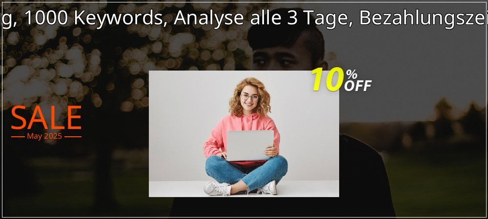 SEO-Dienstleistung, 1000 Keywords, Analyse alle 3 Tage, Bezahlungszeitraum 12 Monate coupon on World Whisky Day offering discount
