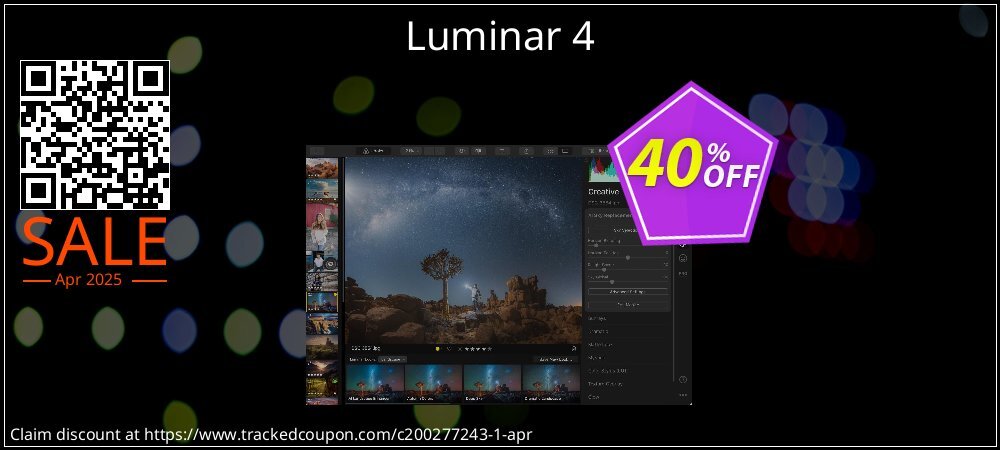 Luminar 4 coupon on World Whisky Day offering discount