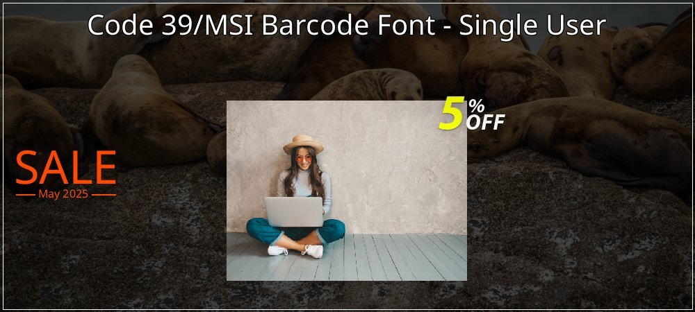 Code 39/MSI Barcode Font - Single User coupon on April Fools' Day sales