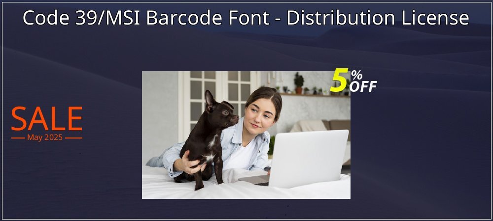 Code 39/MSI Barcode Font - Distribution License coupon on World Password Day offering sales