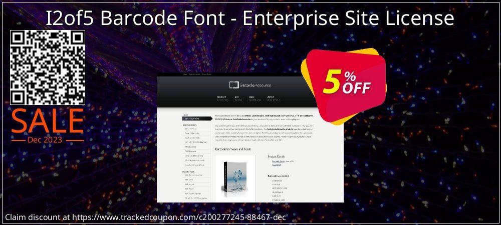 I2of5 Barcode Font - Enterprise Site License coupon on April Fools' Day deals