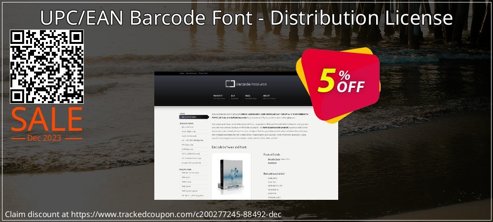 UPC/EAN Barcode Font - Distribution License coupon on April Fools' Day promotions