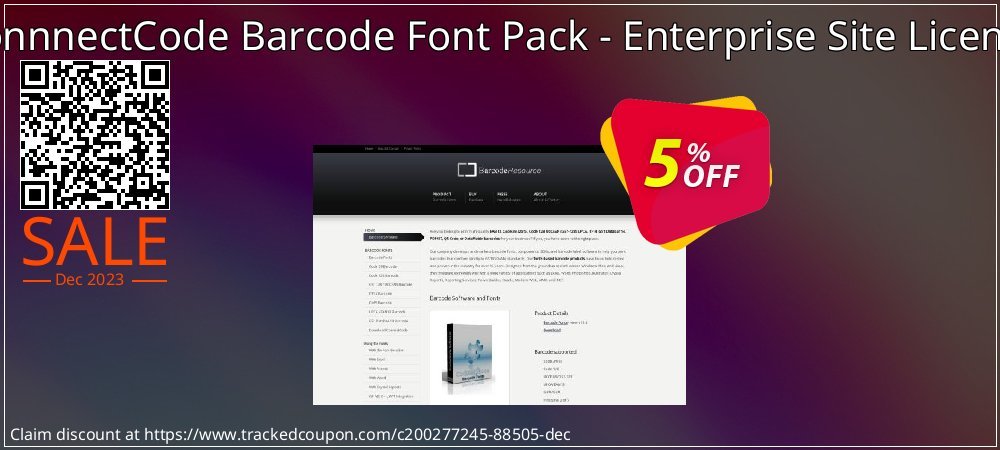 ConnnectCode Barcode Font Pack - Enterprise Site License coupon on National Walking Day discount