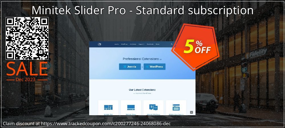Minitek Slider Pro - Standard subscription coupon on National Loyalty Day offering discount
