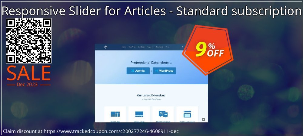 Responsive Slider for Articles - Standard subscription coupon on World Party Day discounts