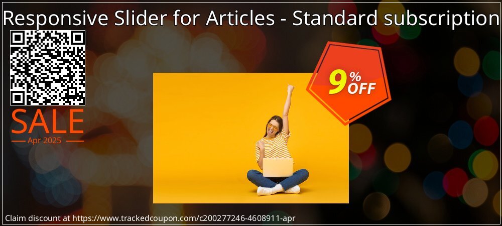 Responsive Slider for Articles - Standard subscription coupon on World Party Day discounts