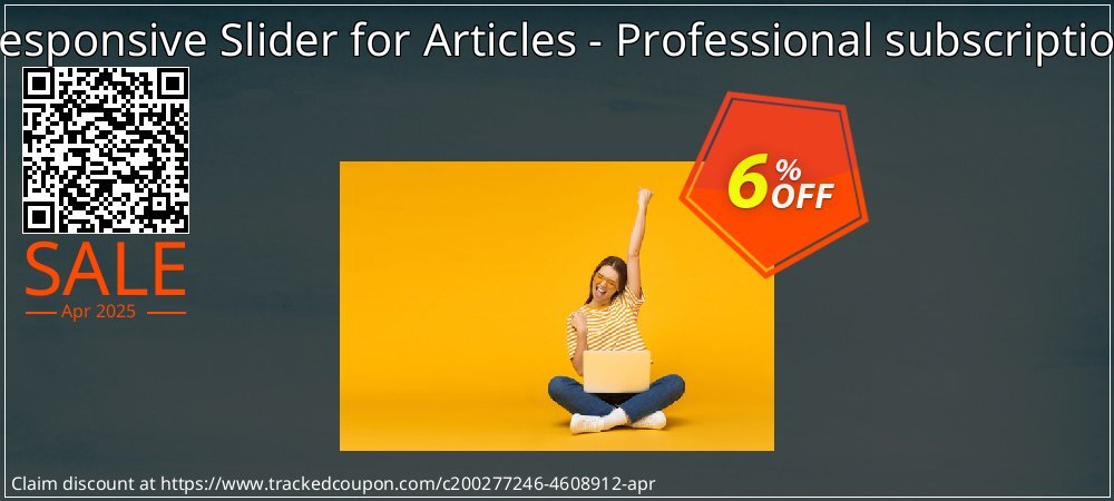 Responsive Slider for Articles - Professional subscription coupon on Working Day sales