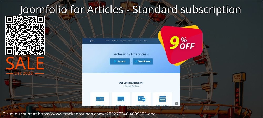 Joomfolio for Articles - Standard subscription coupon on Easter Day promotions