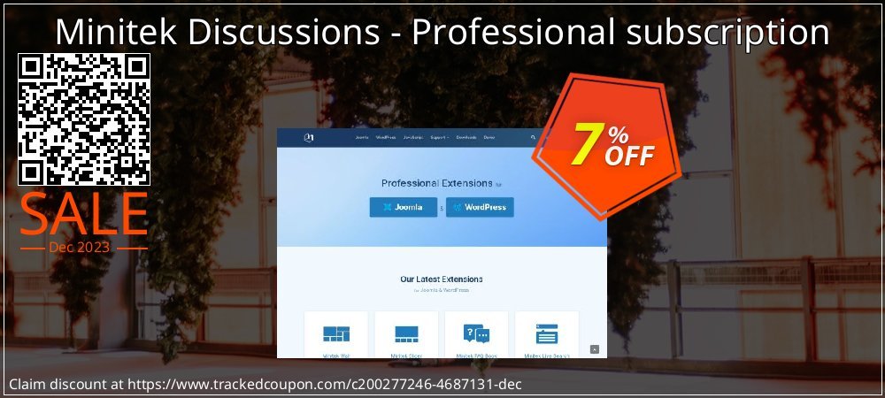 Minitek Discussions - Professional subscription coupon on World Party Day promotions