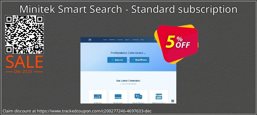 Minitek Smart Search - Standard subscription coupon on Constitution Memorial Day promotions