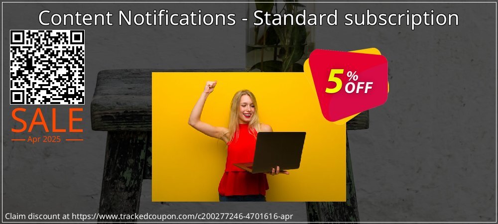 Content Notifications - Standard subscription coupon on World Party Day discount