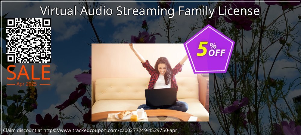 Virtual Audio Streaming Family License coupon on National Walking Day offering discount