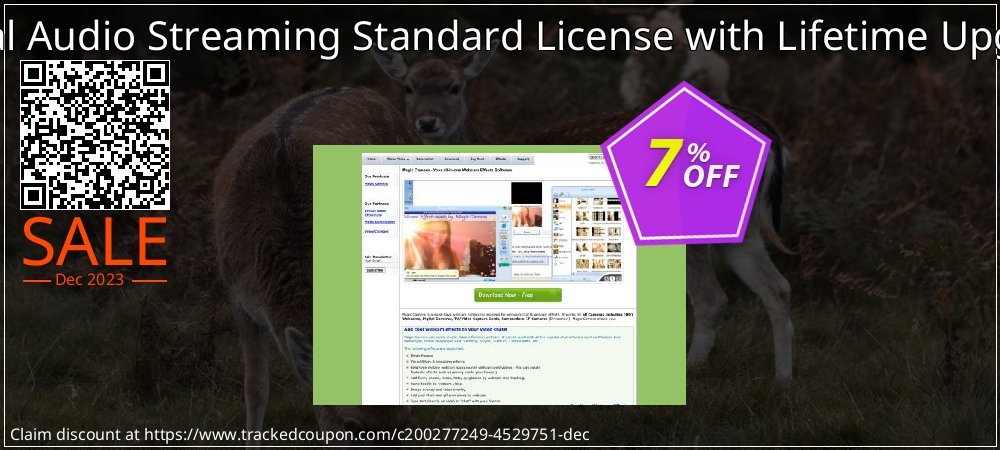 Virtual Audio Streaming Standard License with Lifetime Upgrade coupon on World Party Day offering sales