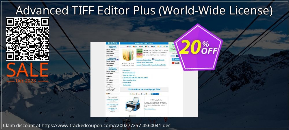 Advanced TIFF Editor Plus - World-Wide License  coupon on World Party Day sales