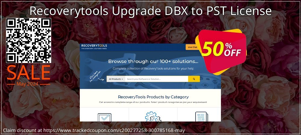 Recoverytools Upgrade DBX to PST License coupon on National Pizza Party Day offer