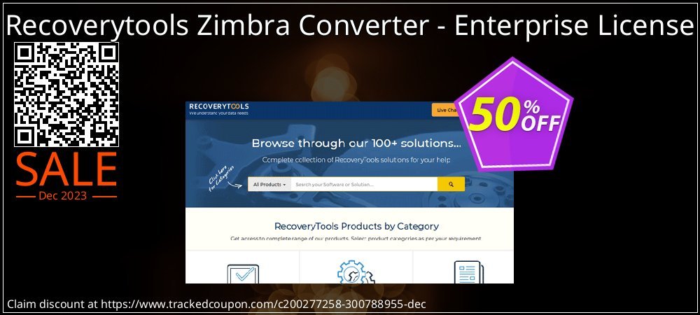Recoverytools Zimbra Converter - Enterprise License coupon on World Backup Day discounts