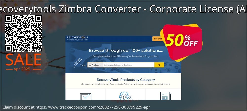 Recoverytools Zimbra Converter - Corporate License - AD  coupon on Tell a Lie Day offering discount