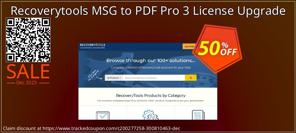 Recoverytools MSG to PDF Pro 3 License Upgrade coupon on Easter Day super sale