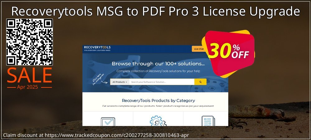 Recoverytools MSG to PDF Pro 3 License Upgrade coupon on Constitution Memorial Day discounts