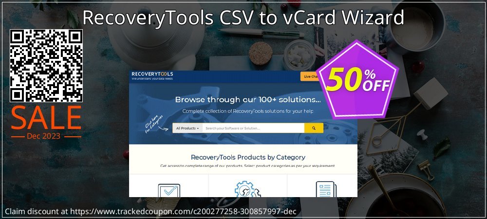 Get 50% OFF RecoveryTools CSV to vCard Wizard promo